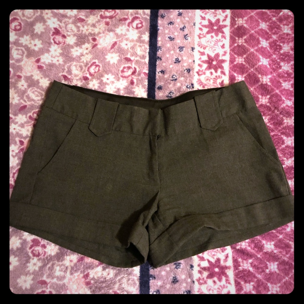 Forever 21 Grey Cuffed Shorts